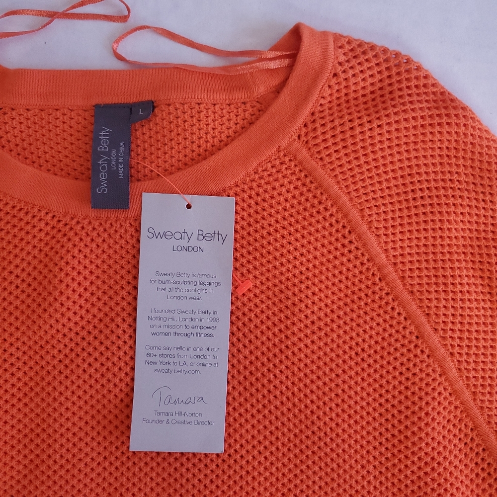 Sweaty Betty Raglan Waffle Knit Top [NEW]